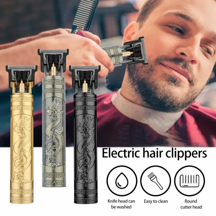 T9%20Vintage%20Men's%20Hair%20Clipper%20Electric%20Shaver%20Rechargeable%20Hair%20Trimmer%20Beard%20Clipper%20For%20Barber%20Hair%20Cutting%20-%20Image%209