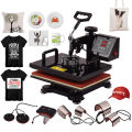 Aibecy 12x15 Inch 8 in 1 Multifunctional Combo Digital Heat Press Thermal Transfer Machine with Mug Plate Hat Cap Press for T-Shirt Hat/Cap Mug/Cup Plate. 