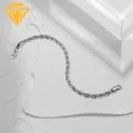 Men Stainless Steel Bracelet Stylish Unisex Twisted Chain Bracelet Hip Hop Stainless Steel Jewelry for Rock Stars Singers Partygoers Anti-rust Polished Finish Perfect for Clubbing Events Simple. 