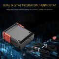 STC-3008 Dual Digital Incubator Thermostat Display Temperature Controller 12V. 