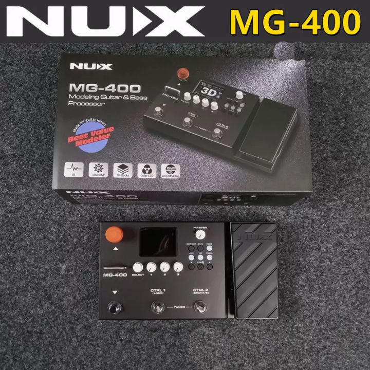 NuX MG-400 Modeling Guitar and Bass Floorboard Processor Effects Pedal