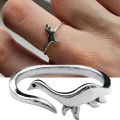 1 PCS Stylish Alloy Geometric Dinosaur Opening Ring For Boys And Girls Friendship Set Ring. 