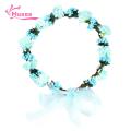Muses Mall Lightweight Flower Crown Boho Lace Flower Crown Headband for Women Elastic Design Hair Accessories for Girls Floral Garland Headdress for Festival Parties Mini Flower Crown Headpiece. 