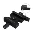 Double Lock Mounting Plate Clamp Quick Release Plate Clamp Adjustable Knob Adapter for Arca Swiss Tripod Ball Head QJ-06. 