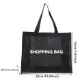 [HOT] Mesh Shopping Bag Transparent Large Capacity One Shoulder Handbag Breathable Practical Durable Beach Travel Storage Bags. 