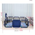 Baby Playpen Without Mattress  Children Toddler Kids Safety Fence Indoor Outdoor Play Pen Ocean color 30 Ball Pool Safety Barrier with Basket. 