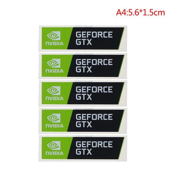 【Booming】 5PCS New NVIDIA GTX GEFORCE Desktop Label Decorative Sticker ...
