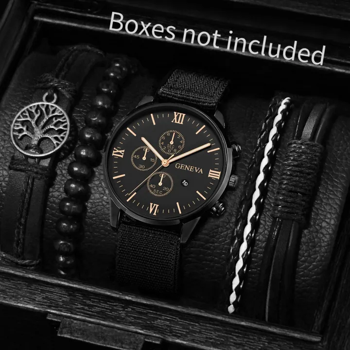 Qorix%204/5PCS%20Fashion%20Men%20Watches%20Casual%20Nylon%20Band%20Male's%20Quartz%20Watch%20Bracelets%20Set%20Relogio%20Masculino%20Reloj%20Hombre%EF%BC%88Without%20Box%EF%BC%89%20-%20Image%206