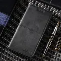 New- For iPhone 13 Cow Texture Magnetic Horizontal Flip Leather Case with Holder & Card Slots. 