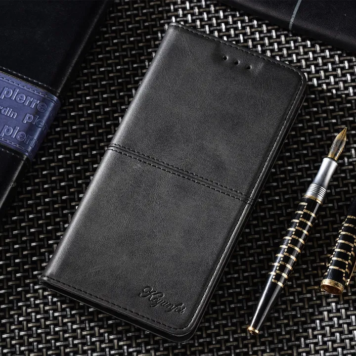 New- For iPhone 13 Cow Texture Magnetic Horizontal Flip Leather Case with Holder & Card Slots