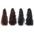 Smooth Invisible Water Wave Wavy False Long Synthetic Girls Heat Resistant Fiber Pony Tail Hairpiece Claw Clip Ponytail Ponytail Wig Hair Extension. 