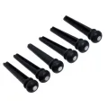 2 Sets Black and White ABS Bridge Pins & Saddle & Nut Replacement Parts for Acoustic Guitar. 
