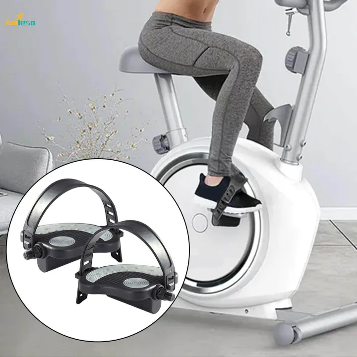 Exercise%20Bike%20Bicycle%20Pedals%20with%20Adjustable%20Straps%20Short%2014mm%20spindle%20-%20Image%204