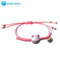 Women Bracelet Small Bell Braided Rope Charms String Bracelet. 