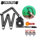 Aluminum Alloy Six-Sided Ruler Measuring Instrument Angle Tool Mechanism Slides Hole Drill Guide Tile Hole. 