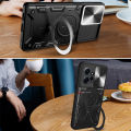 PlusCase for Xiaomi Redmi Note 12 4G 360° Rotate Ring Stand Full Protection Slide Lens Cover Shockproof Case. 