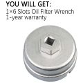 Oil Filter Wrench Oil Filter Cap Removal Tool 14 Flute for ota Lexus Prius Scion CT200H for 1.8L 4 Cylinder Engine. 