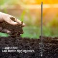 Lightweight Carbon Steel Auger Drill Bit Hand Tools Black Garden Auger Kit Digs Hole Bulb Flower Planting Soil Drill Bits Outdoors. 