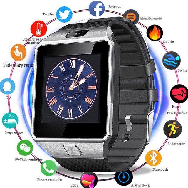Bluetooth Smart Watch DZ09 Phone With Camera Sim TF Card