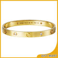 Gold Plated Guaranteed Cartier LOVE White Stone Bangle for Women Bangle Fashion Style Bracelet With Box. 