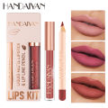 HANDAIYAN-9-Color Lip Glaze Lip Liner Set Non-stick Cup Lipstick Lip Liner Set Lipstick Set. 