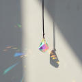 Handcrafted  Prism Window Ornament Sparkling Faceted Suncatcher Glass  Colorful Rainbow Maker for Garden Accessory Home Decorating Light Catching Gift Item Sunlight Dispersion. 