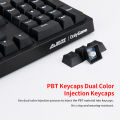 AJAZZ Mechanical Keyboard Professional Gaming Keyboard Blue Switch Wired White Backlit Keyboard Brown Switch (Black). 