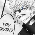 Gojo Satoru Jujutsu Kaisen You Cryin Men's T Shirts Crazy Tees Short Sleeve O Neck T-Shirt 100% Cotton New Arrival Clothing. 