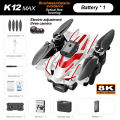 2024 New K12 Max Drone with Camera 8k HD 360° Rotating Radar Obstacle Avoidance GPS FPV Remote High Durability RC Quadcopters. 