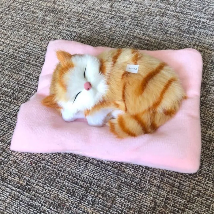 Kid%20Realistic%20Mew%20Sound%20Cat%20Sleeping%20in%20Nest%20Activated%20Carbon%20Plush%20Toy%20Car%20Decor%20-%20Image%205