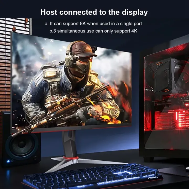 Displayport%208K%201X3%20DP%20Splitter%20Multi%20Monitor%20Splitter%20with%20Extended%20Display%20and%20Mirror%20Mode%20-%20Image%205