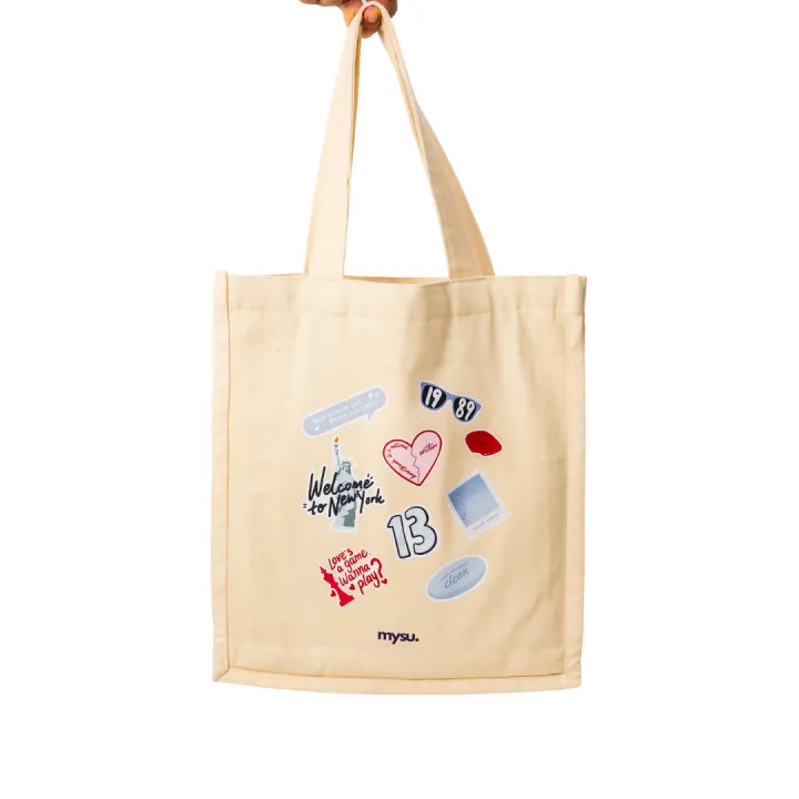 MYSU Heavy Duty Brown Eco Friendly Large Canvas Tote Bag with Zipper - 14.5 inches (L) * 3 inches (W) * 16 inches (H) - Holds up to 15kg