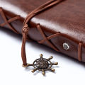 【MINISO】👍👍 Retro Notebook Traveler Diary Leather Soft Cover Small Size 13X9cm Replaceable Kraft Paper Inner Notebooks & Notepads. 