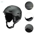 Ski Helmet Impact Resistant Winter Adjustable Fitting Skateboard Helmet M Titanium. 