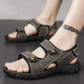 Vietnam Sandals Men 2024 New Trendy Summer Outdoor Slippers Non-Slip Wear-Resistant Waterproof Beach Shoes Soft Bottom Student. 