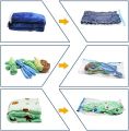 Vacuum Storage Bag for Clothes 5-Pack 1-pump Vacuum Storage Bags with Seal Valve and Hand Pump Large Vacuum Compression Bag 80% less space Storage, for Clothes, Duvets, Bedding, and Pillows. 