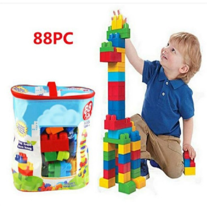 Mega Building Blocks Lego Educational Kids Toys Blocks (1247/1383/7002) Mainan Budak 88 PCS