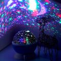 Romantic Sky Star Master Baby Sleep Lighting USB Night Projector Lamp with USB 9 Colour 4 LED Rotation (Multicolour). 