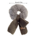 Cute Bow Rubber Band Lamb Wool Bowel Hair Rings Knitted Wool Plush Ponytail Hair Tie Headwear Scrunchies Girls Hair Accessories ANLAN. 