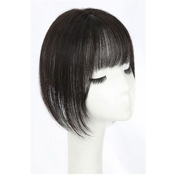 Invisible Seamless Fringe Cover White Hair Hair Extensions Natural Toupee Girl Increase Hair Volume Clip on Topper Hair Piece Straight Bangs 3D Air Bangs Wig Head Top Wig Block