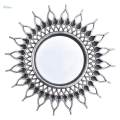 Wall Hanging Round Mirror, Silver Wall Mirrors, Great Decoration for Bedroom Vanity Hall Room Corridor. 