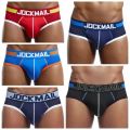 JOCKMAIL Classic Boxer Shorts Breathable mesh Splicing cotton Men's underwear Fashion low waist underpants white trunks. 
