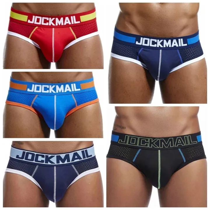 JOCKMAIL%20Classic%20Boxer%20Shorts%20Breathable%20mesh%20Splicing%20cotton%20Men's%20underwear%20Fashion%20low%20waist%20underpants%20white%20trunks%20-%20Image%204