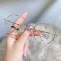 Art Retro Unisex Polygon Anti Blue Light Glasses Metal Frame Flat Ocular Fashion Comfortable Transparent Spectacle For Women Men. 