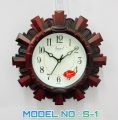 Siddharth Wall Clock Wood Colour 9-inch Children Room Wall Clock Living Room Round Silent Clock Bedroom Simple Pointer Wall Clock Material Plastic. 