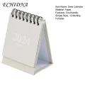 Family Friends Calendar 2024 Mini Desk Calendar Portable Spiral Coil Monthly Planner for Event Log Table Decoration Simple Style Yearly Plan Book 2024 Desk Calendar. 