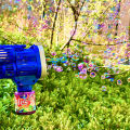 Bubble Gun Fully Automatic Big Bubble Blower Purple Bubble Blue Bubble Machine Children's Light Toy Boys and Girls Gift. 