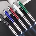 High Quality With LED Light Multi-function Pen Metal 3-in-1 Capacitive Pen Writing Supplies Tool Pen School Office. 