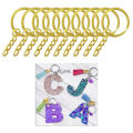 220 Pcs Key Ring with Chain Jump Rings Screw Eye Pins Set for Resin DIY Crafts. 