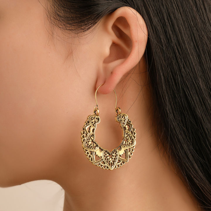 1%20Pair%20Flower%20Shape%20Hollow%20Drop%20Earrings%20Alloy%20Geometrical%20Piercing%20Women%20Dangle%20Earrings%20Fashion%20Jewelry%20-%20Image%204